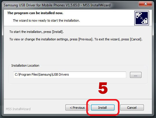 samsung usb driver install wizard 3 location